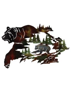Metallic Lodge Wall Decor - Bear