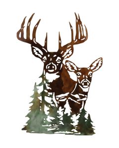 Metallic Lodge Wall Decor - Buck