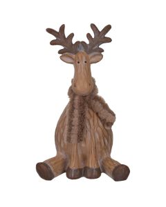 Woodland Moose Sitting Decor - MED