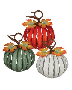 LED Pumpkin Decor SM  Set/3 - Multi