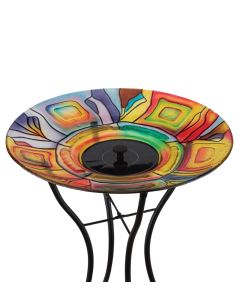 18" Solar Fountain/Birdbath with Stand - Sedona