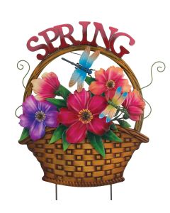 Basket Flower Stake - Spring