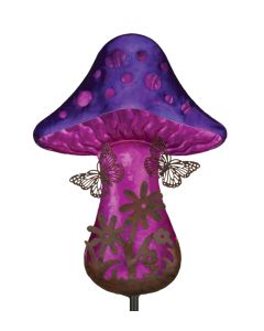 Fantasy Mushroom Solar Stake - Butterfly 