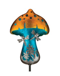 Fantasy Mushroom Solar Stake - Dragonfly