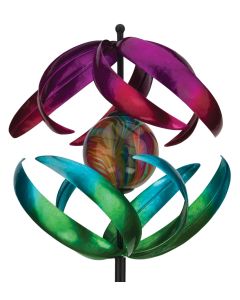 Solar Vertical Wind Spinner - Swirl