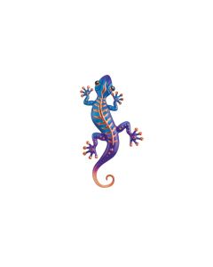 Stripe Gecko Wall Decor 12" - Copper