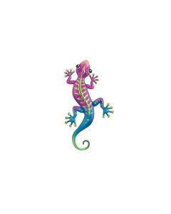 Stripe Gecko Wall Decor 12" - Green 