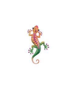 Stripe Gecko Wall Decor 12" - Magenta