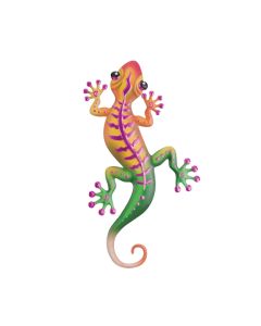 Stripe Gecko Wall Decor 18" - Magenta