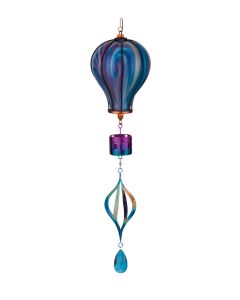 Swirl Balloon Spinner Solar Lantern - Purple