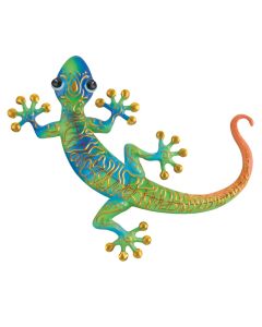 Swirl Gecko Wall Decor 11" - Blue