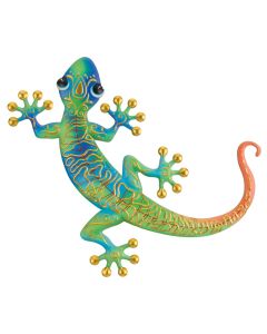 Swirl Gecko Wall Decor 16" - Blue