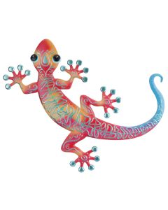Swirl Gecko Wall Decor 20" - Red