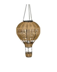 Wicker Solar Hot Air Balloon Lantern - LG