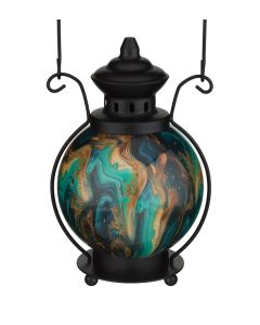 Swirl LED Lantern - Green 