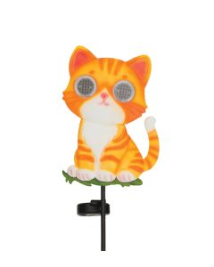 Eye Roller Solar Stake - Cat