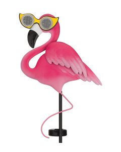Eye Roller Solar Stake - Flamingo