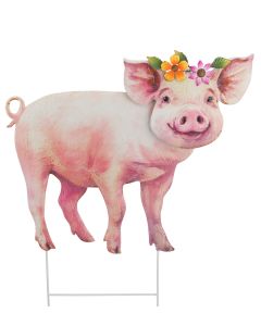 Farm Garden Stake - Pig