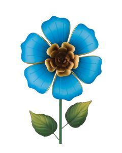 Flower Spinner Stake - Blue