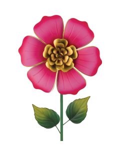 Flower Spinner Stake - Pink