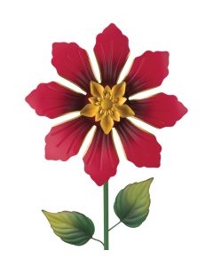 Flower Spinner Stake - Red