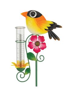 Rain Gauge Stake - Gold Finch