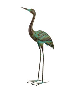 Green Patina Crane Decor SM - UP