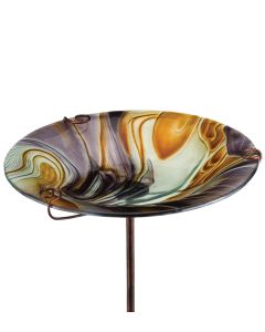 Birdbath/Feeder Stake - Swirl Black
