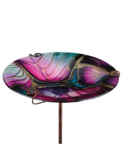 Birdbath/Feeder Stake - Swirl Purple