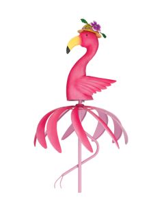 Bird Spinner Stake - Flamingo