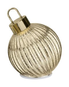 Glow Ornament SM - Champagne Swirl