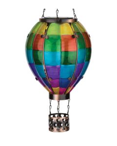 Hot Air Balloon Solar Lantern LG - Patchwork
