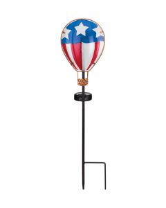 Hot Air Balloon Solar Stake - Americana