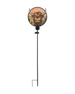 Woodland Glow Solar Stake - Highland Cow