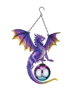 Dragon Solar Hanging Lantern - Purple