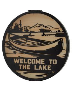 Woodland Glow Solar Wall Decor - Lake