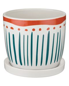 Mod Pot 6.5" - Dots and Lines 