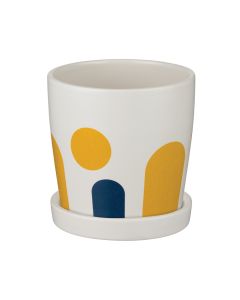 Mod Pot 4.5" - White/Yellow