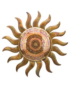 Flamed Copper Sun Wall Decor