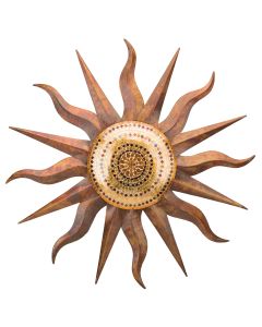 Rainbow Copper Sun Wall Decor 