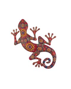 Maha Gecko Wall Decor 18" - Red