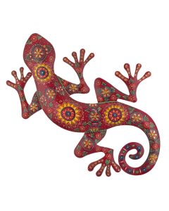 Maha Gecko Wall Decor 24" - Red