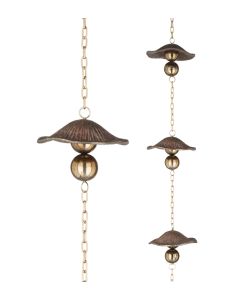 Rain Chain - Cast Mushroom