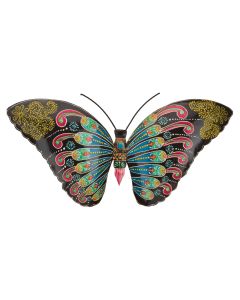 Henna Butterfly Wall Decor - Blk/Purple