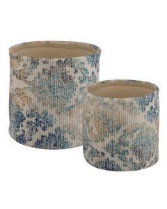 Utility Basket Set/2 - Blue Damask 
