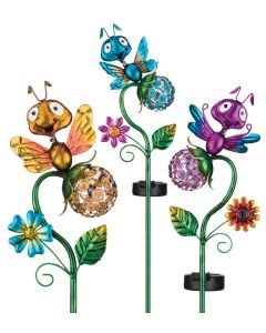 Crystal Bug Solar Stake Pre-Pack  12 Pc