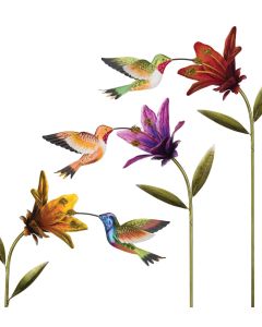 Hummingbird Flower Stake Pre-Pack 18 Pc