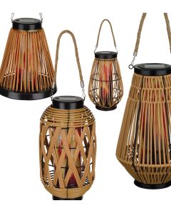 Wicker Solar Lantern Pre-Pack 16 Pc