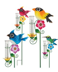Bird Rain Gauge Stake Pre-Pack 16 Pc