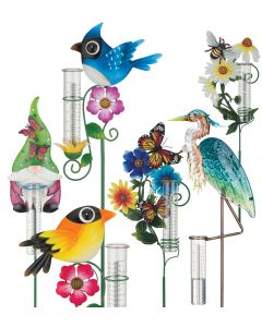 Large Rain Gauge Stakes Combo Pre-Pack 24 Pc
